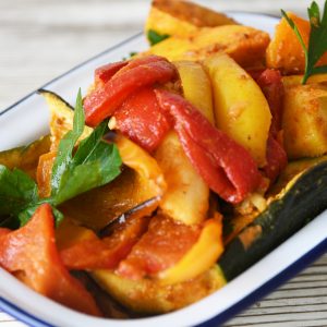 Piri piri roasted seasonal vegetables (2 Serves)